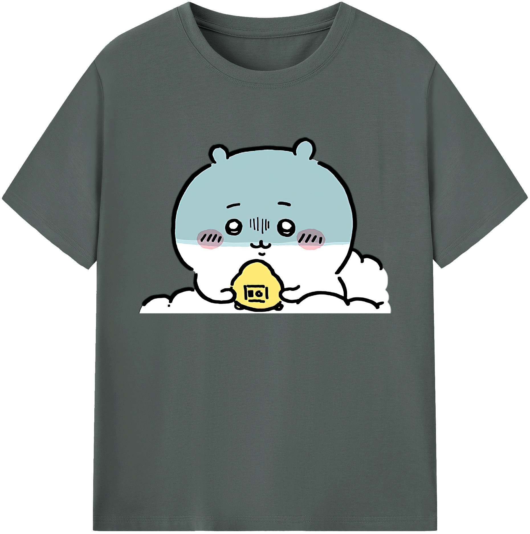 （画像用） ちいかわ ちいかわ Chii-kawa chiikawa 綿100％ メンズ半袖Tシャツ｜肌触りやわらか＆通気性